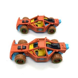 2013 Jungle Rally Lot of 2 Design Ex Roll Cage Orange/Blue Hot Wheels x 2